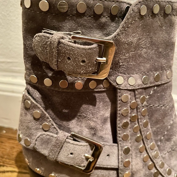 Laurence Dacade Gatsby Studded Ankle Boots Gray - Picture 6 of 7